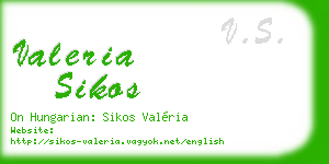 valeria sikos business card
